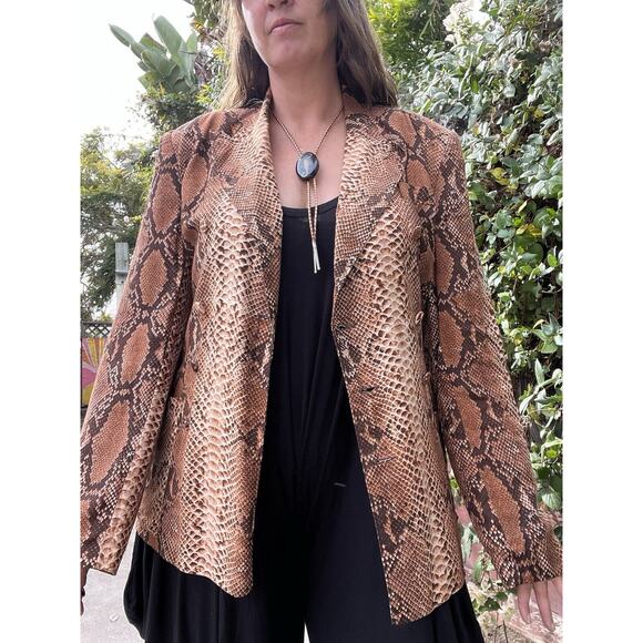 Jean Paul GAULTIER PARIS Python Print Rayon Jacket Size Large JPG - Picture 7 of 11